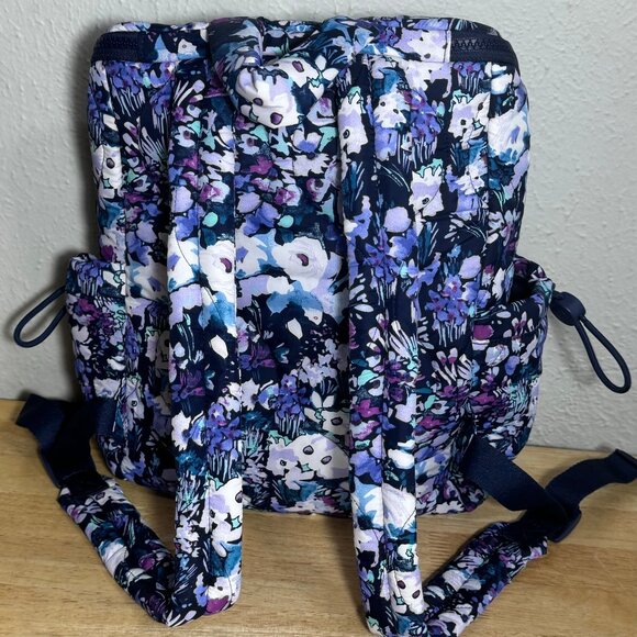 Vera Bradley Featherweight Backpack Artist\'s Garden Purple NWT